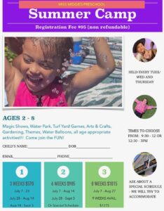 Miss Midgies Preschool Summer Camp
